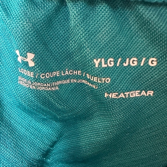 UNDER ARMOUR | Youth Large Teal Basketball Style Shorts - Picture 2 of 5